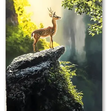 The Woodland Fawn: Baby Deer in Sunlit Forest