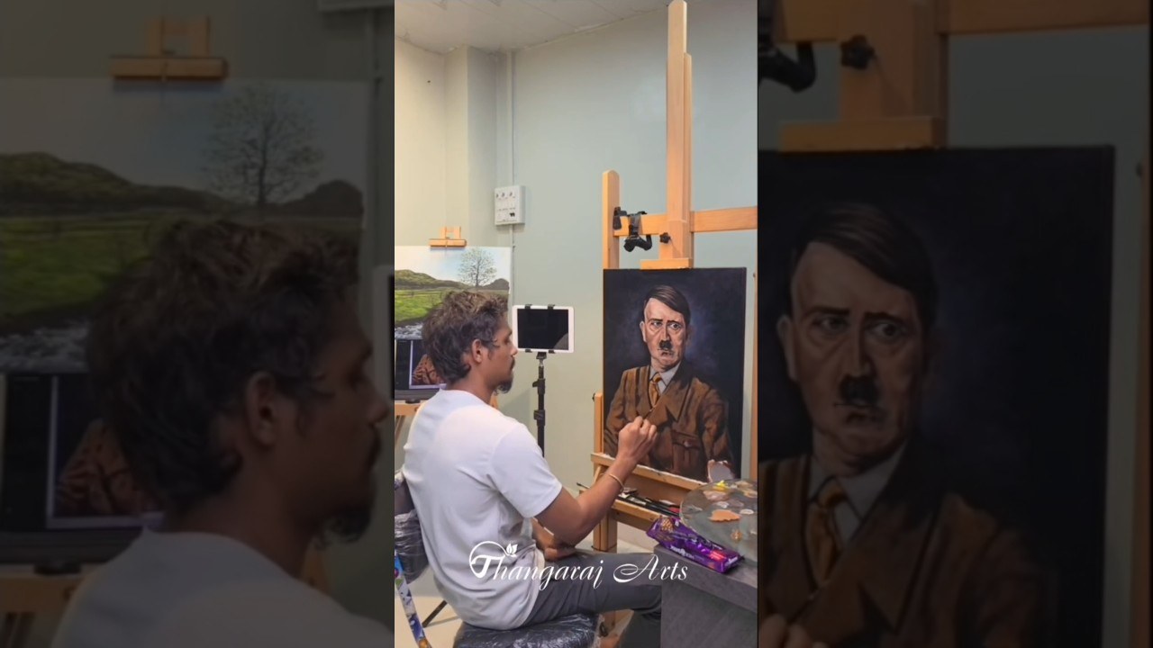 Realistic Portrait Painting Showcase - Thangaraj Arts custom commission